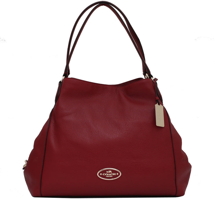 Coach 33547 Edie Shoulder Bag in Pebbled Leather PinkOrchard