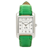 Coach Watch 14502204- Green Leather Rectangular Dial Ladies Watch