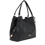 Coach 36464 Edie Shoulder Bag 31 in Refined Pebbled Leather- Black