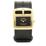 Coach Watch 14502335- Duffle Buckle Black Leather Ladies Watch