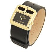 Coach Watch 14502335- Duffle Buckle Black Leather Ladies Watch