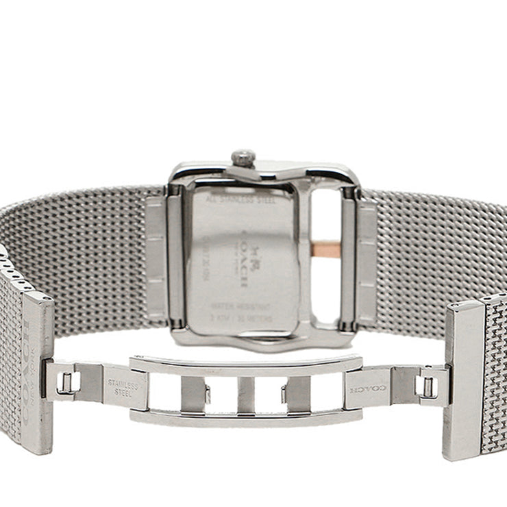 Coach Watch 14502318- Duffle Buckle Stainless Steel Mesh Bracelet Ladies Watch