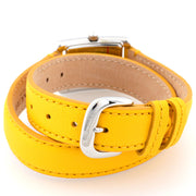 Coach Watch 14502209- Yellow Leather Double Strap Ladies Watch