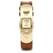 Coach Watch 14502223- Swagger Brown Leather Square Dial Ladies Watch