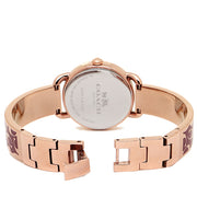 Coach Watch 14502375- Delancey Signature Bangle Round Bordeaux Dial Ladies Watch