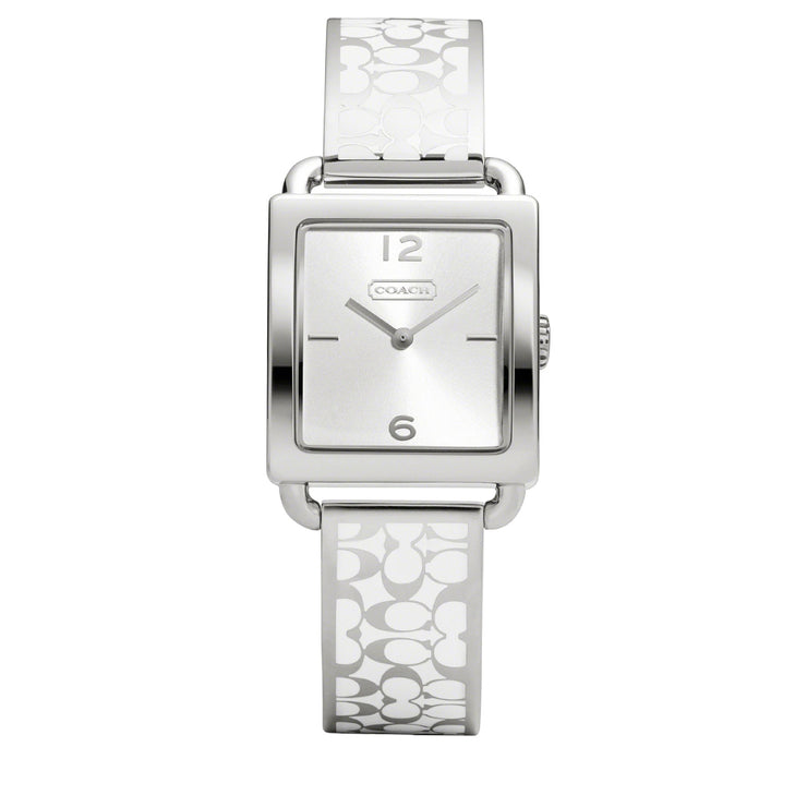 Coach Watch 14501731- Signature Stainless Steel Bangle with Rectangular Dial Ladies Watch