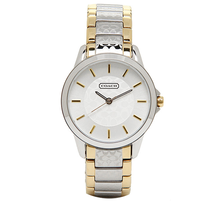 Coach Watch 14501610- Two-Toned Signature Stainless Steel with Round Dial Ladies Watch