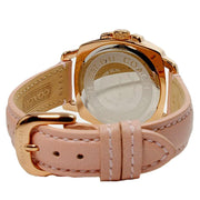 Coach Watch 14501753- Pink Leather Rose Gold Crystal Bezel Ladies Watch