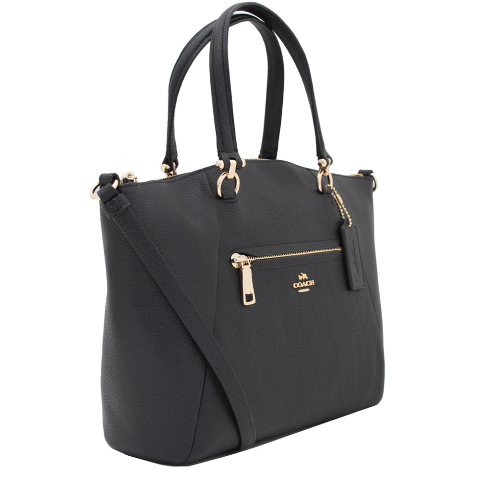 COACH 58874 Prairie Satchel 美品ブラックレザーバッグ Coach 58874 Prairie Satchel Bag in Pebble Leather – PinkOrchard.com