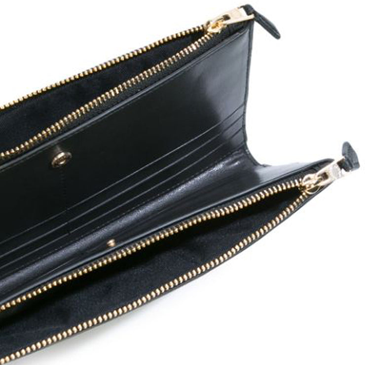 Coach 27495 Double Zip Wallet Wristlet- Black