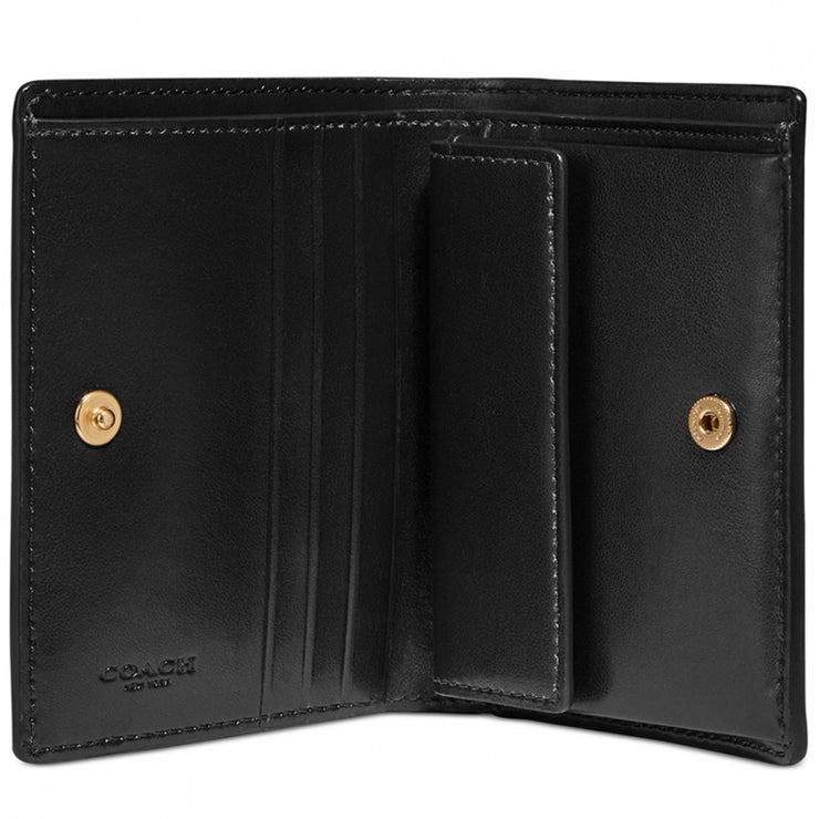 Coach 76507 Small Snap Wallet- Black