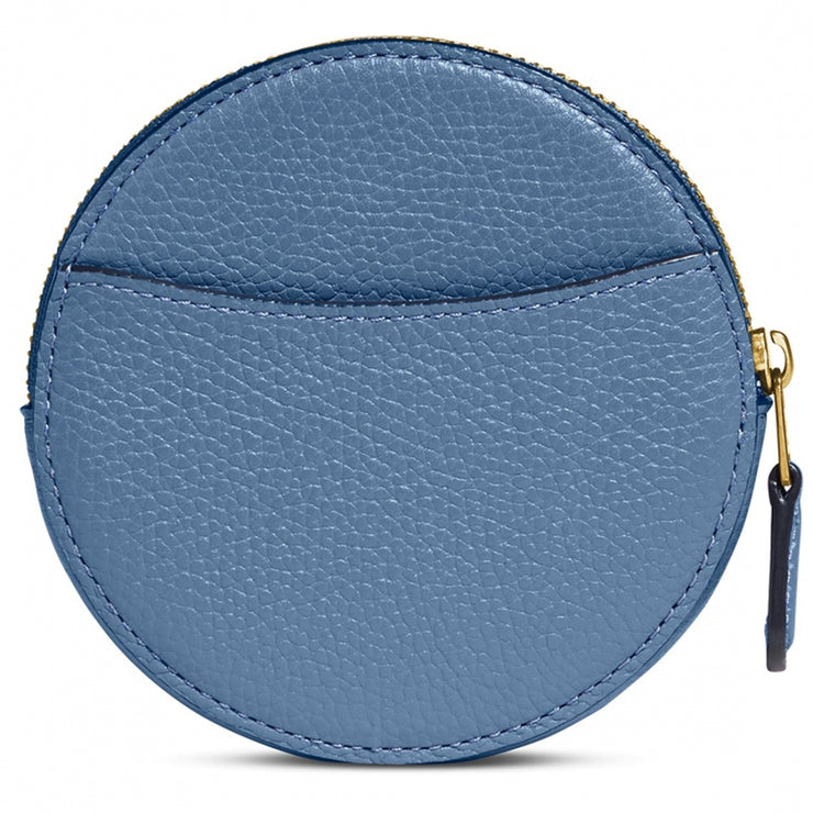Coach 88766 Round Coin Case With Rexy and Carriage- Stone Blue