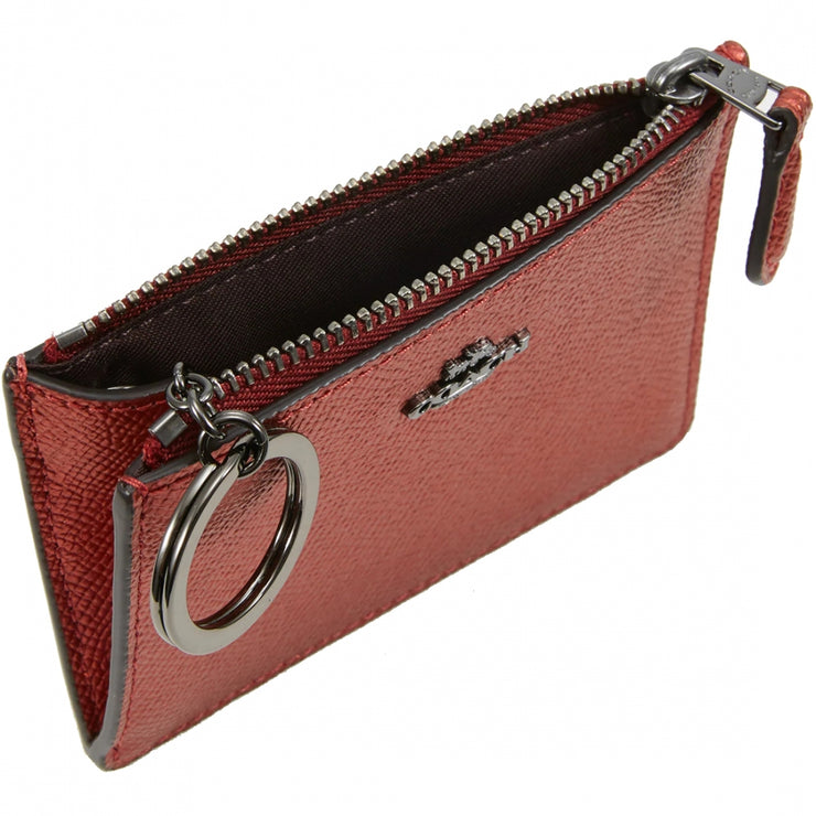 Coach Mini Skinny ID Case/ Coin Purse/ Key/ Card Holder- Metallic Clay