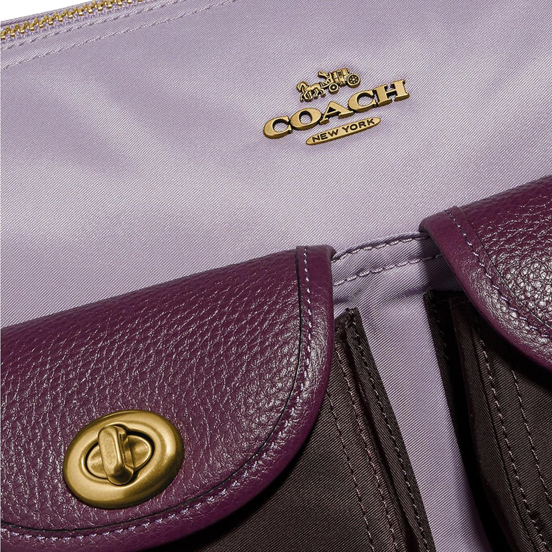Coach Cargo Shoulder Bag In Colorblock Lilac Multi PinkOrchard