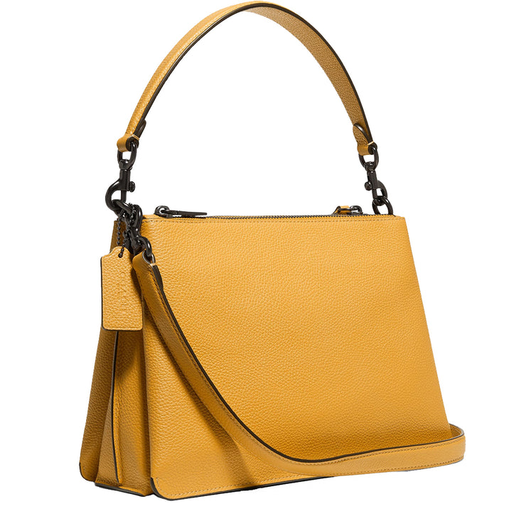 Coach Pebbled Leather Double Zip Shoulder Bag C4645