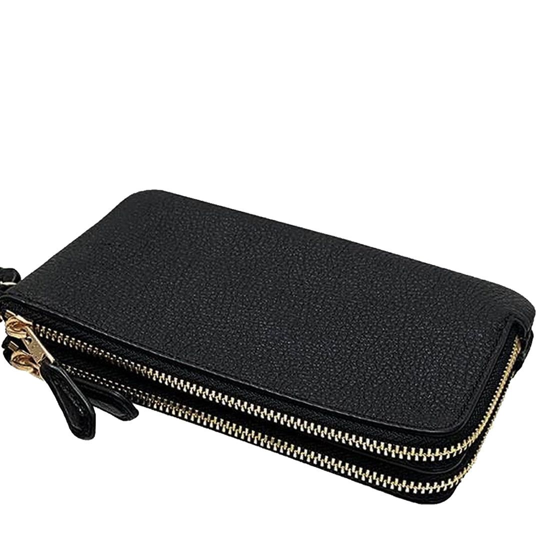 Coach Double Corner Zip Wristlet in Black 6649 – PinkOrchard.com