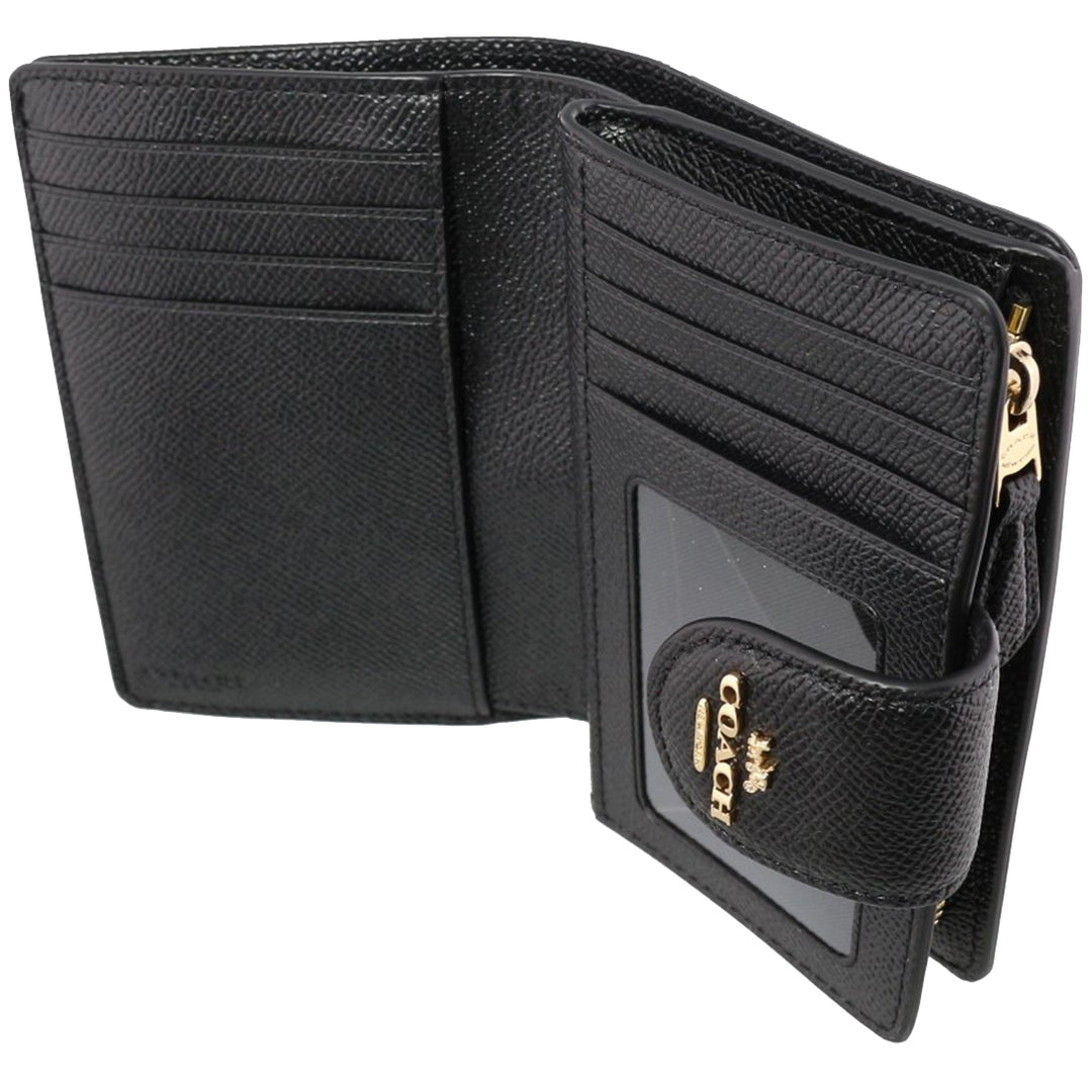 Buy Coach Medium Corner Zip Wallet in Gold/ Black 6390 Online in