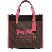 Coach Field Tote 22 with Horse and Carriage Print and Carriage Badge Bag