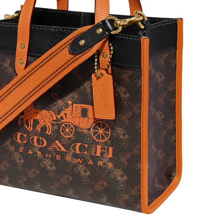 Coach Field Tote 22 with Horse and Carriage Print and Carriage Badge Bag C8456