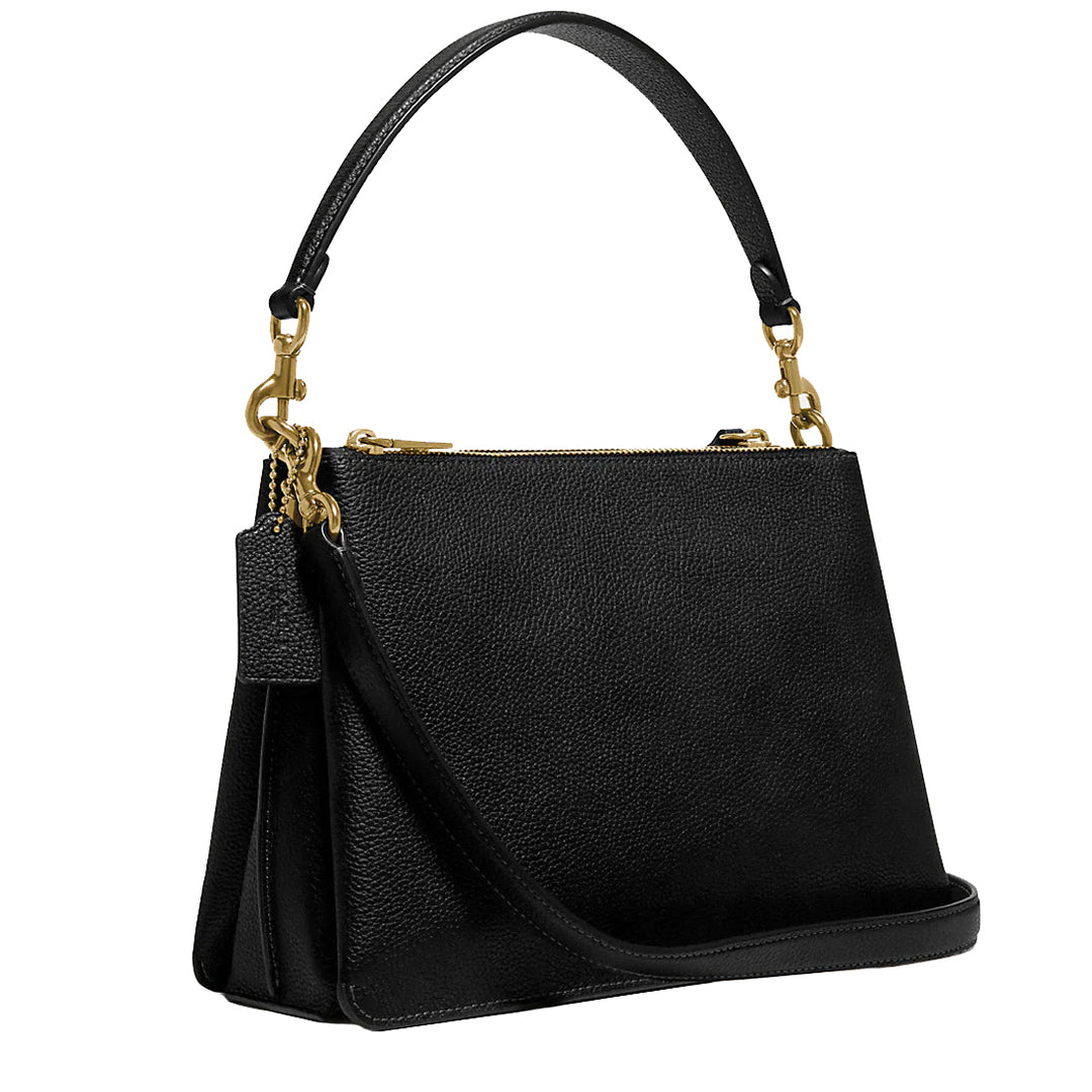 Coach Double Zip Shoulder Bag in Black C4645 – PinkOrchard.com