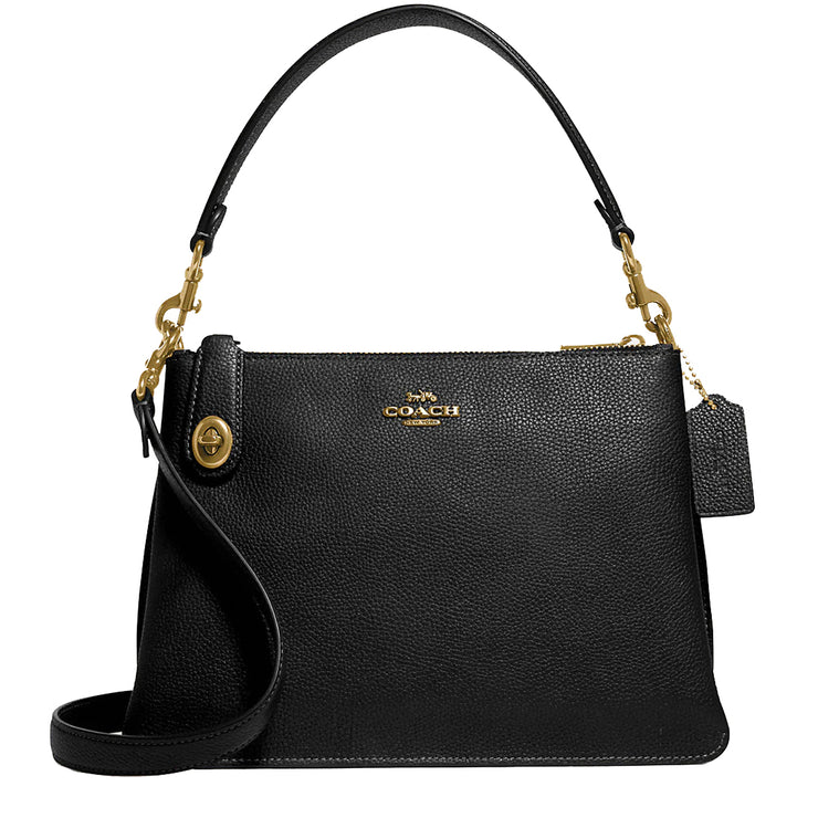 Coach purse sales black and silver
