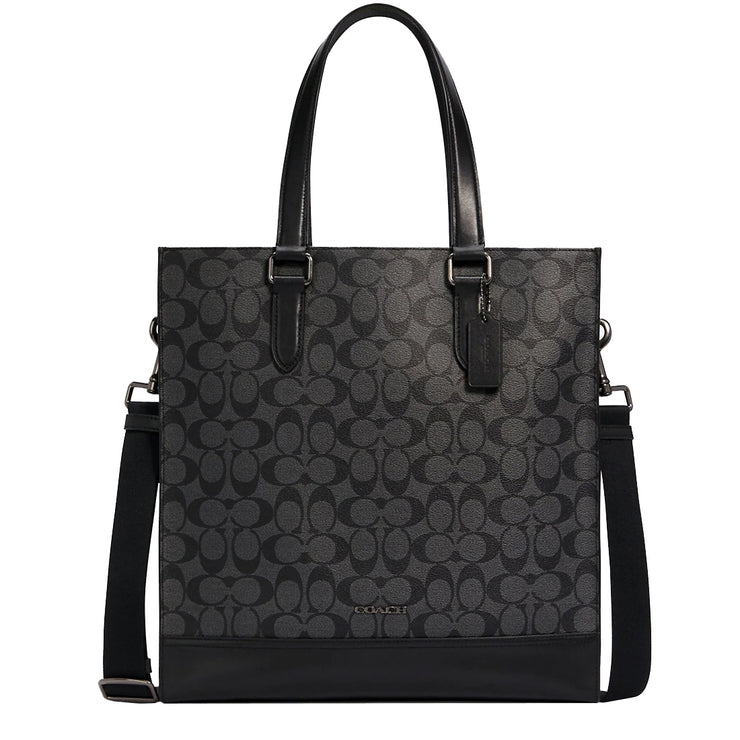 Buy Coach Graham Structured Tote Bag in Signature Canvas in Charcoal/ Black C3232 Online in Singapore | PinkOrchard.com