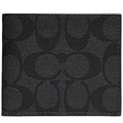 Buy Coach ID Billfold Wallet in Signature Canvas in Charcoal/ Black 66551 Online in Singapore | PinkOrchard.com