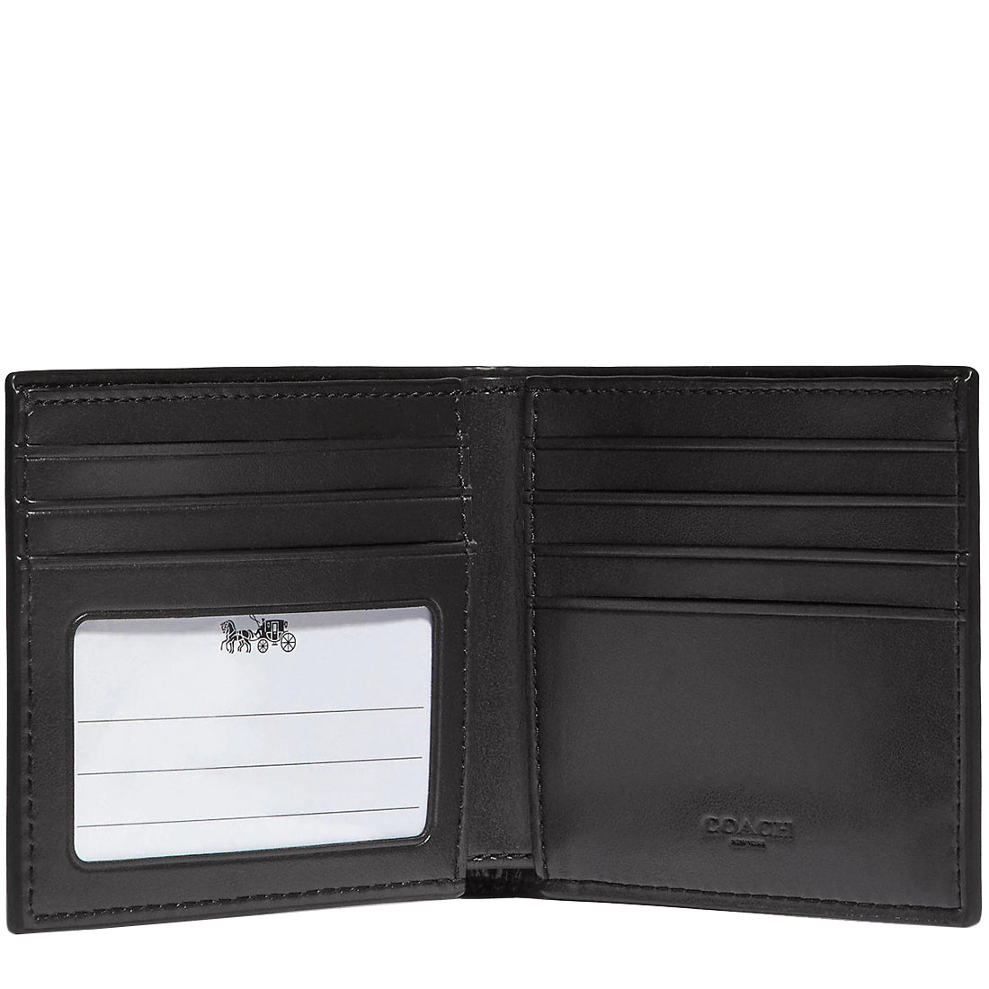 Coach ID Billfold Wallet in Signature Canvas in Charcoal/ Black F66551 ...