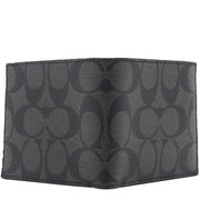Buy Coach ID Billfold Wallet in Signature Canvas in Charcoal/ Black 66551 Online in Singapore | PinkOrchard.com