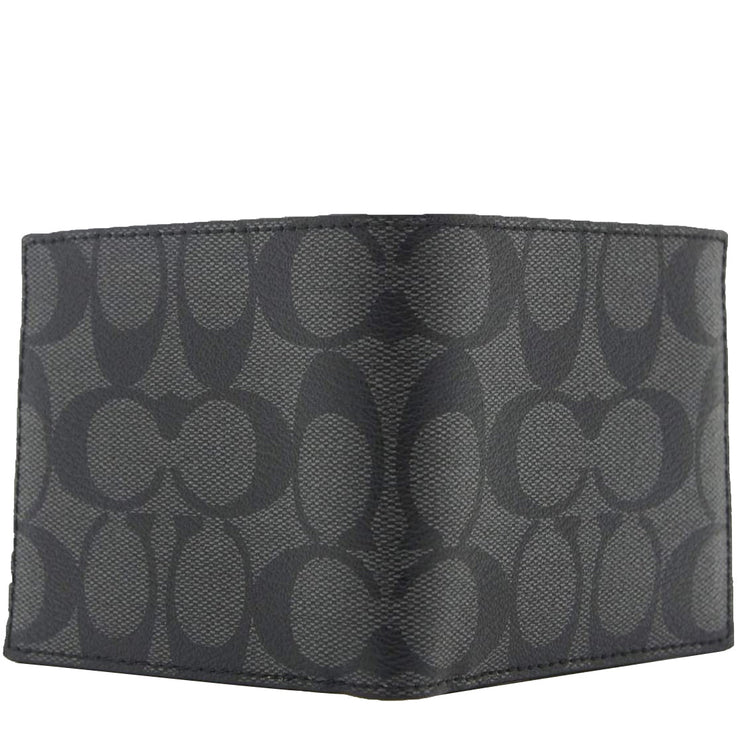 Buy Coach ID Billfold Wallet in Signature Canvas in Charcoal/ Black 66551 Online in Singapore | PinkOrchard.com
