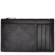 Buy Coach Zip Card Case in Signature Canvas in Gunmetal/ Black Black C4281 Online in Singapore | PinkOrchard.com