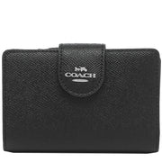 Buy Coach Medium Corner Zip Wallet in Black/ Silver 6390 Online in Singapore | PinkOrchard.com