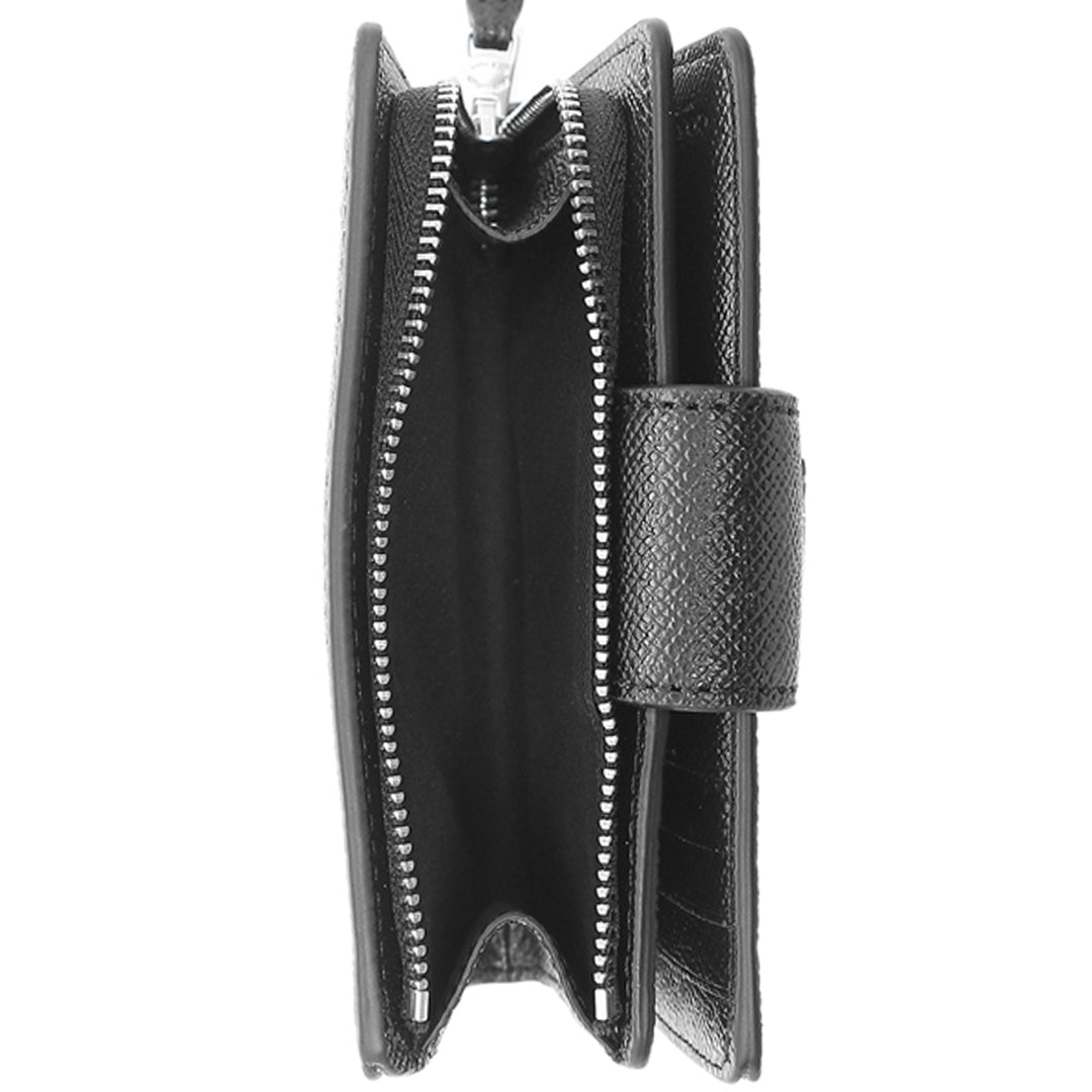 Buy Coach Medium Corner Zip Wallet in Black/ Silver 6390 Online in