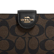 Coach Medium Corner Zip Wallet in Signature Canvas C0082