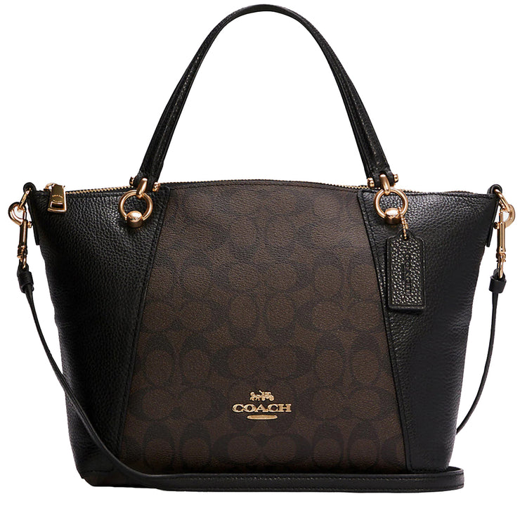 Coach Kacey Satchel Bag in Signature Canvas in Brown Black C6230