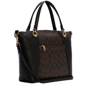 Buy Coach Kacey Satchel Bag in Signature Canvas in Brown Black C6230 Online in Singapore | PinkOrchard.com