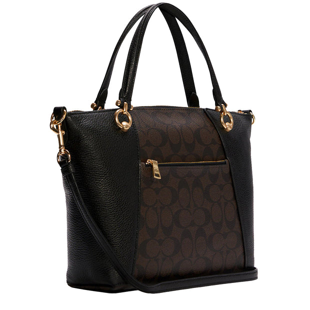 Coach Kacey Satchel Bag in Signature Canvas in Brown Black C6230