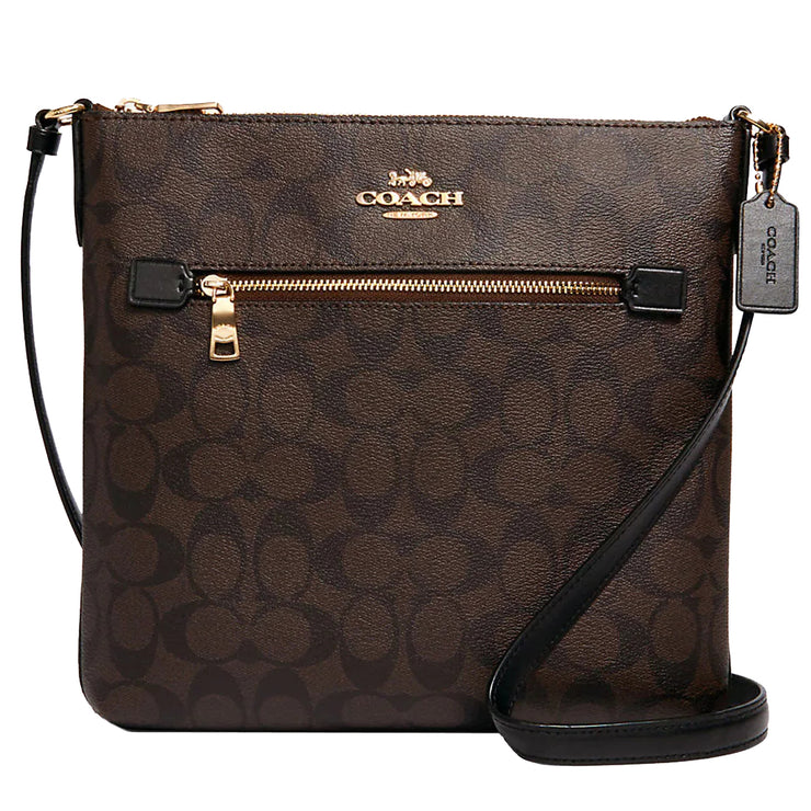 Buy Coach Rowan File Bag In Signature Canvas in Gold/ Brown Black C1554 Online in Singapore | PinkOrchard.com