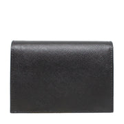 Prada Saffiano Leather French Wallet with Inner Flap- Black