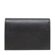Prada Saffiano Leather French Wallet with Inner Flap- Black