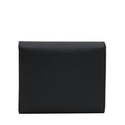 Prada 1M0176 Saffiano Leather Short Trifold Clasp Wallet- Marmo