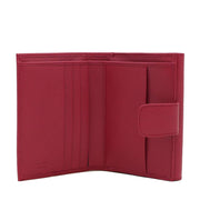 Prada Saffiano Leather French Wallet with Two Snap Closures- Hibiscus