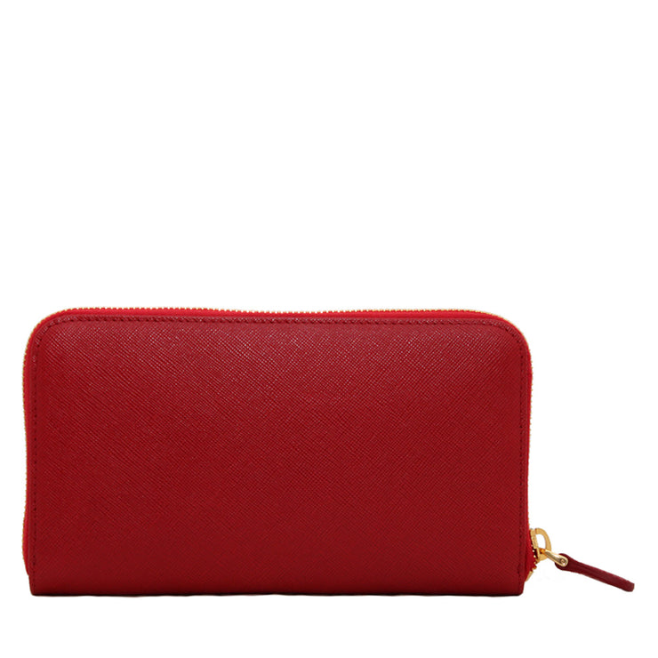 Prada Saffiano Leather Zip Around Long Wallet- Amethyst