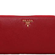Prada Saffiano Leather Zip Around Long Wallet- Amethyst