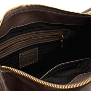 Prada Vitello Shine Leather Vintage Top Handle Convertible Bag