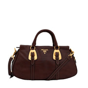 Prada Soft Calf Leather Convertible Top Handle Bag