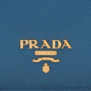 Prada Saffiano Leather Cardholder- Cobalt