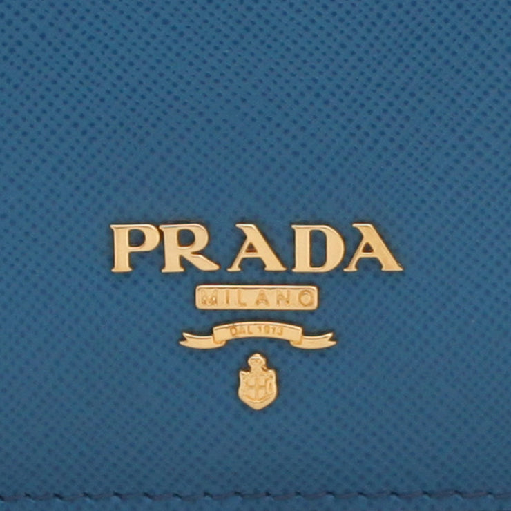 Prada Saffiano Leather Cardholder- Cobalt