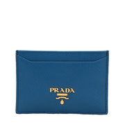 Prada Saffiano Leather Cardholder- Cobalt