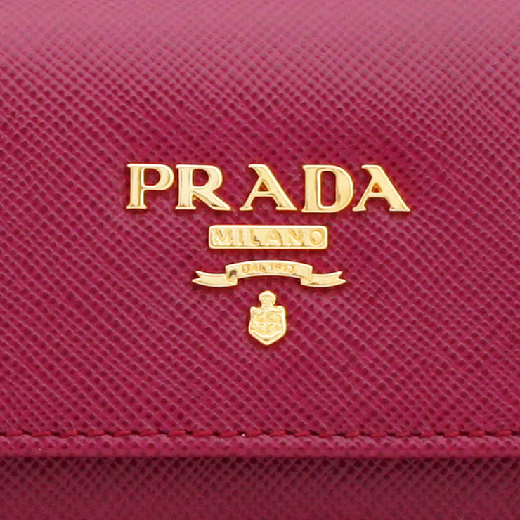 Prada Saffiano Leather Keycase- Amethyst